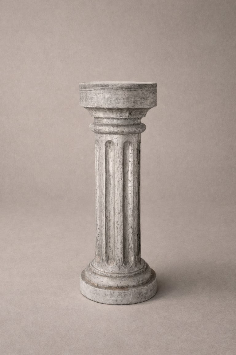 columna gris decorativa en fibra de vidrio
