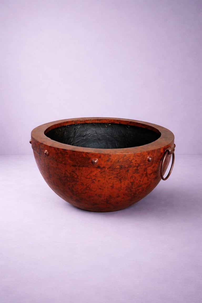 maceta anillada en fibra de vidrio