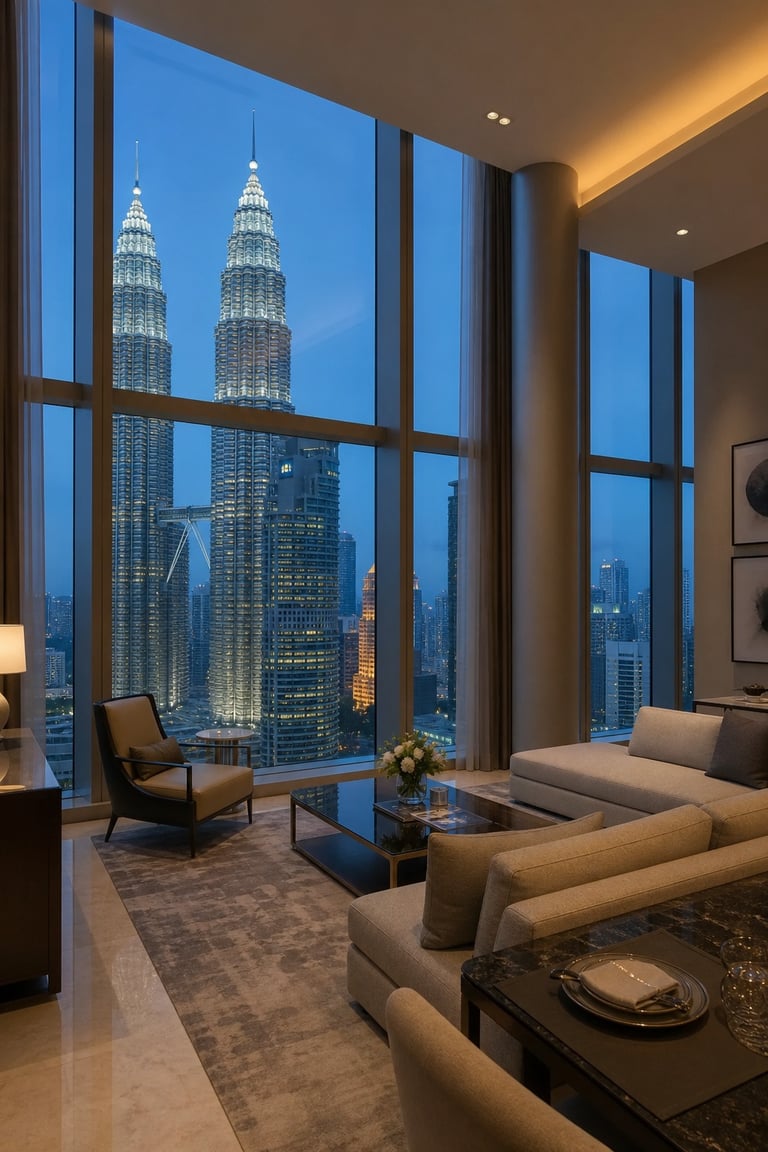 Penthouse Kuala Lumpur with KLCC Twin Towers view