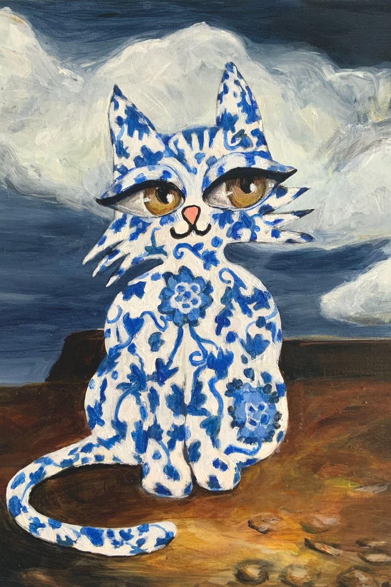How a cat painting Chinoise