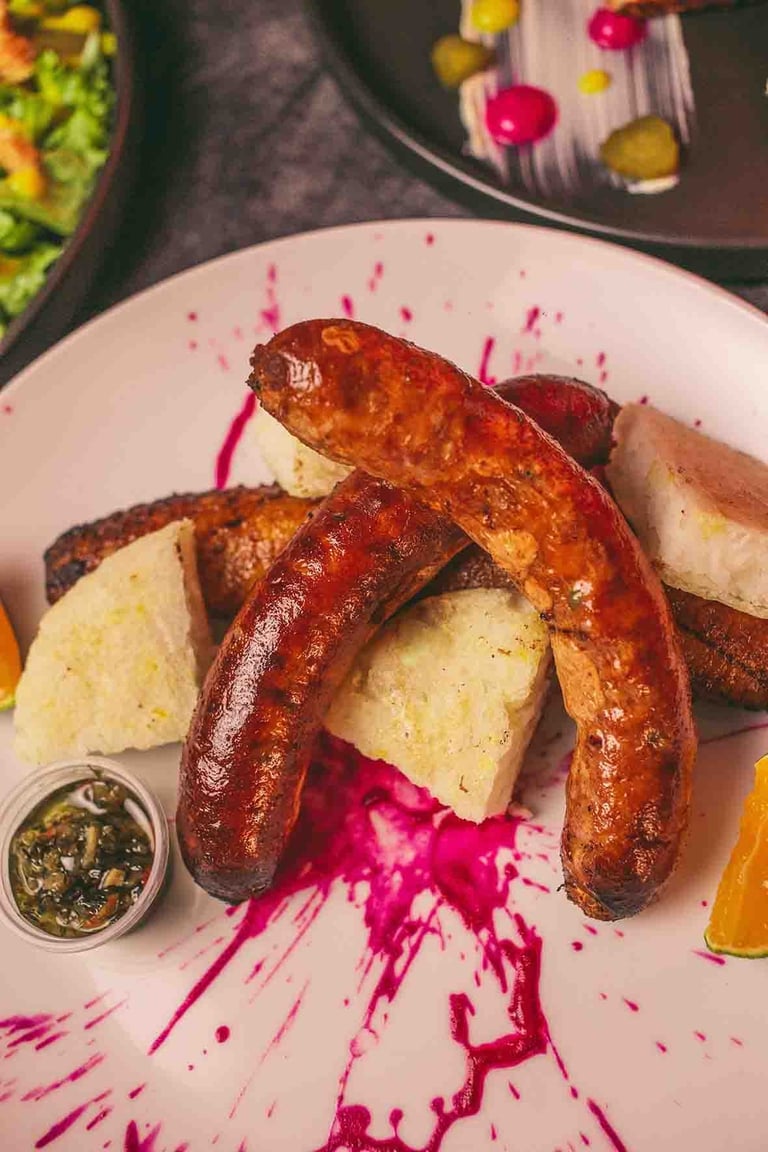 Chorizos artesanales en Rustic la Tebaida Quindío