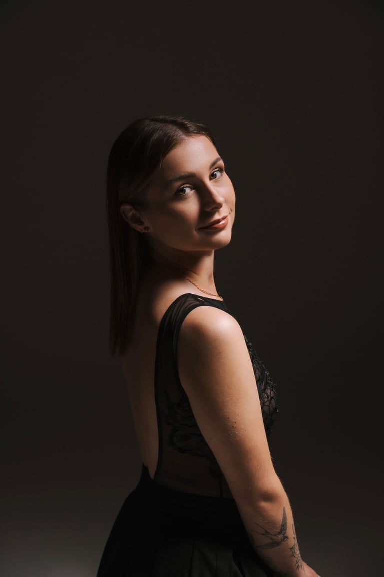 photographie portrait de femme en studio, classe, à Gisors