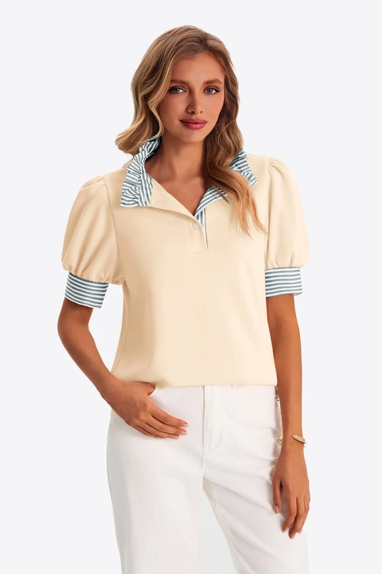 women's apricot blouse