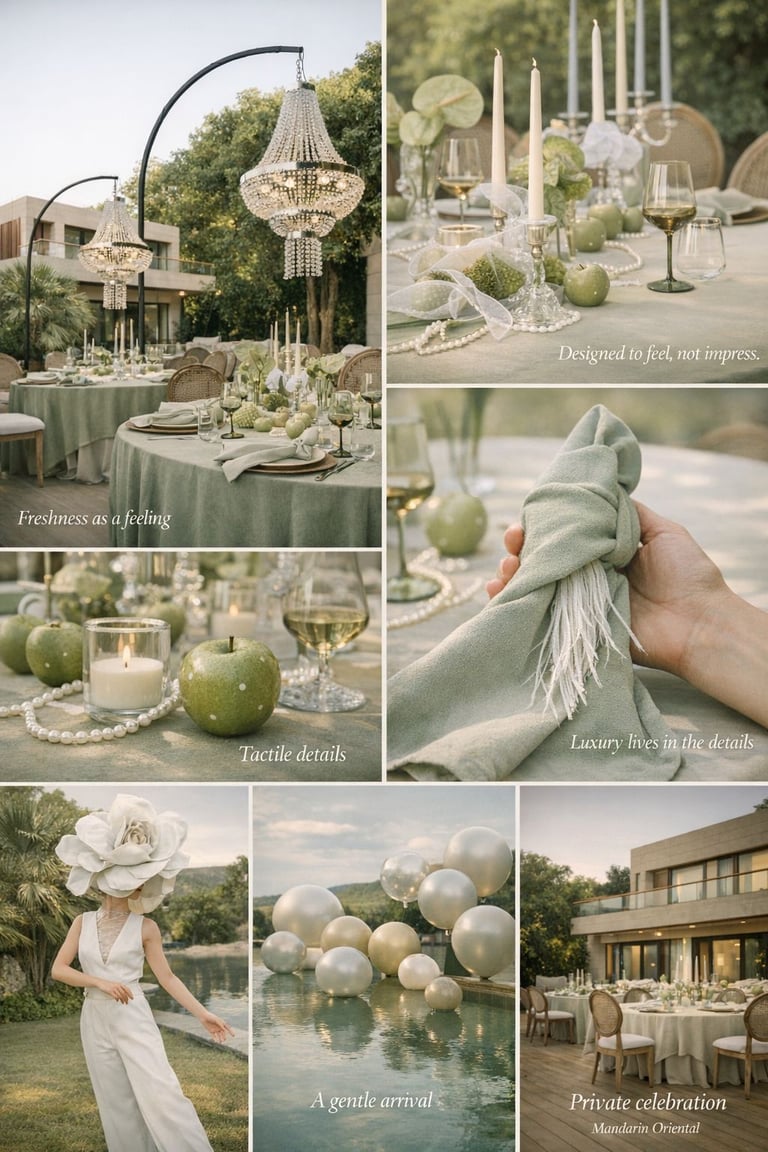 Elegant private event decoration and table styling in Bodrum with floral design