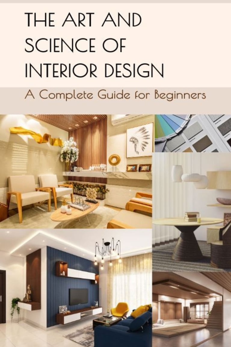 A complete guide for beginners to the art and science of interior design featuring modern living room aesthetics.