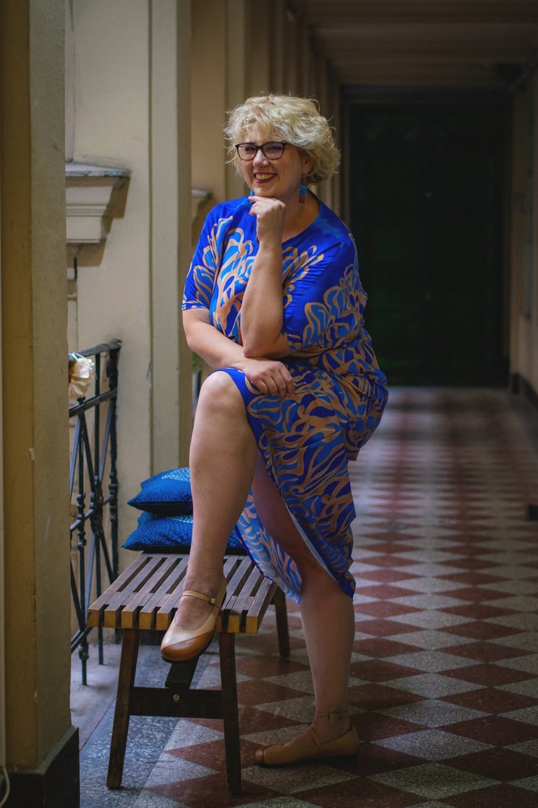 elegáns balerina széles láb