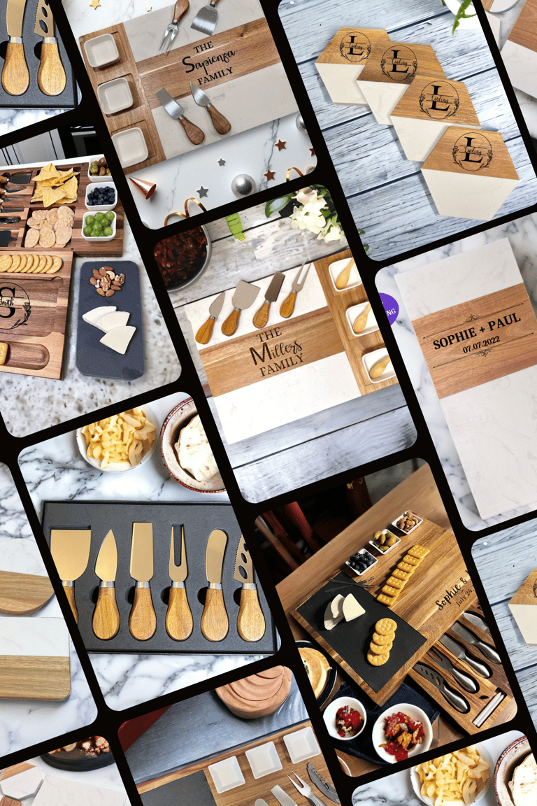 a collage of a variety of personalized gifts
