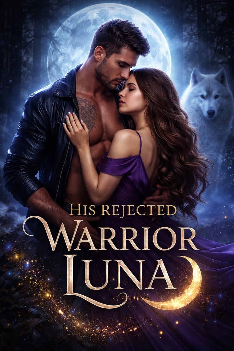 His Rejected Warrior Luna - Werewolf romance novel cover by Black Barbie - VJ & BB Premium Fiction