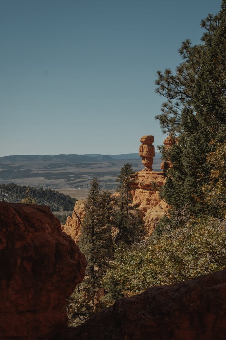 hoodoo rock formation in the mountains of Utah