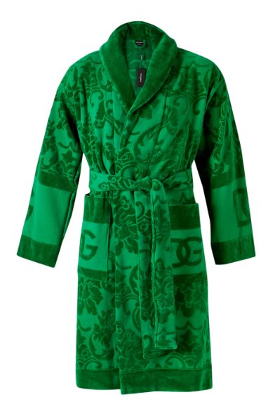 dolce gabbana green bathrobe