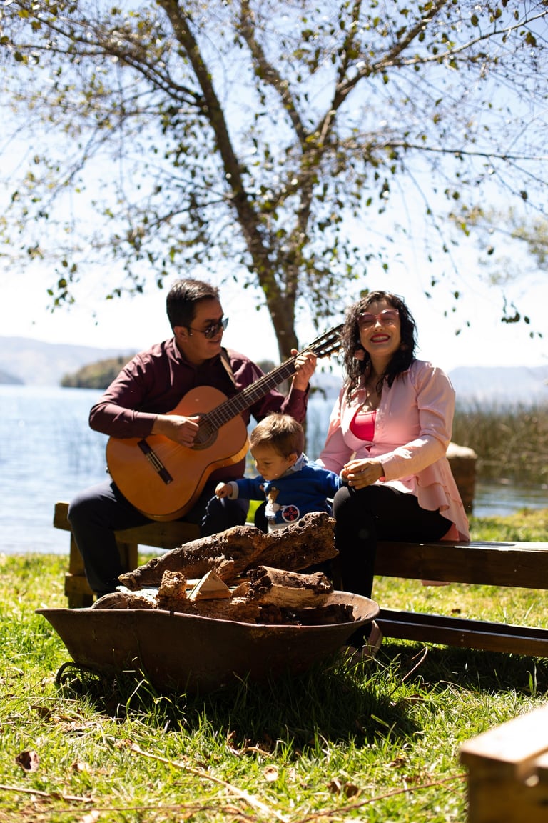 Lago de Tota, Laguna de Tota, Refugio Génesis, naturaleza, vista, aire puro, fogata, guitarra