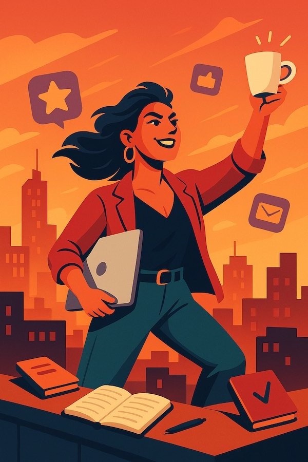 illustration d'une femme indépendante 