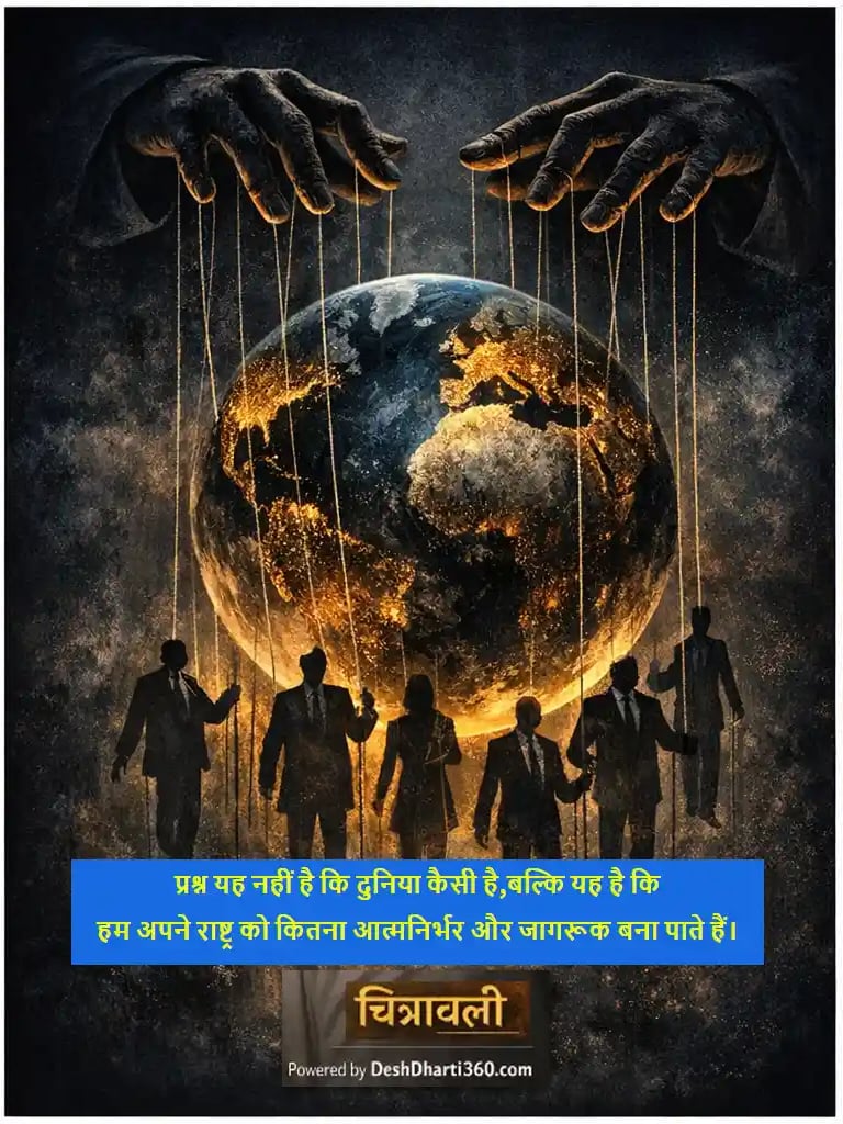 Global powers controlling world politics like puppets representing hidden geopolitical influence