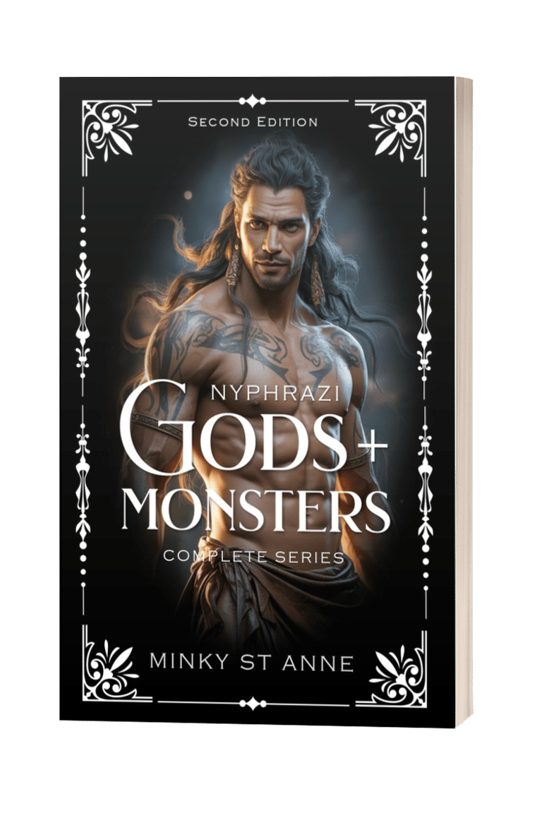 Nyphrazi Gods + Monsters paperback which features all 7 parts of this series