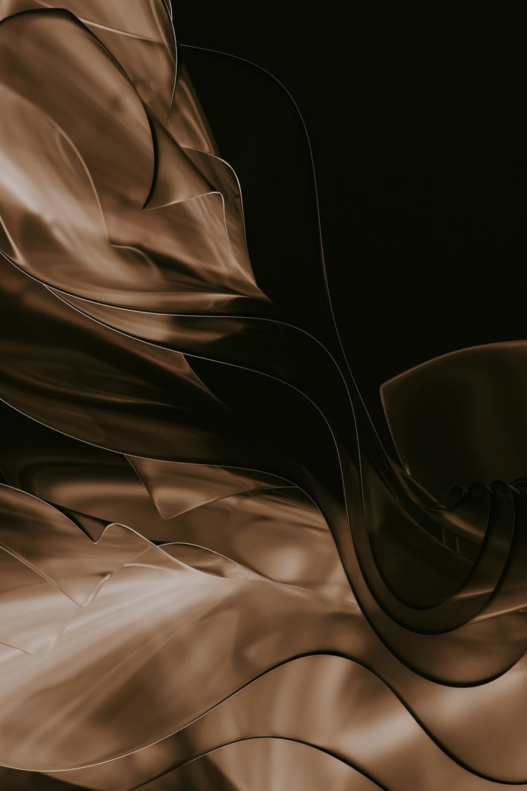 Abstract flowing forms representing Moori’s creative vision and multidisciplinary design philosophy.