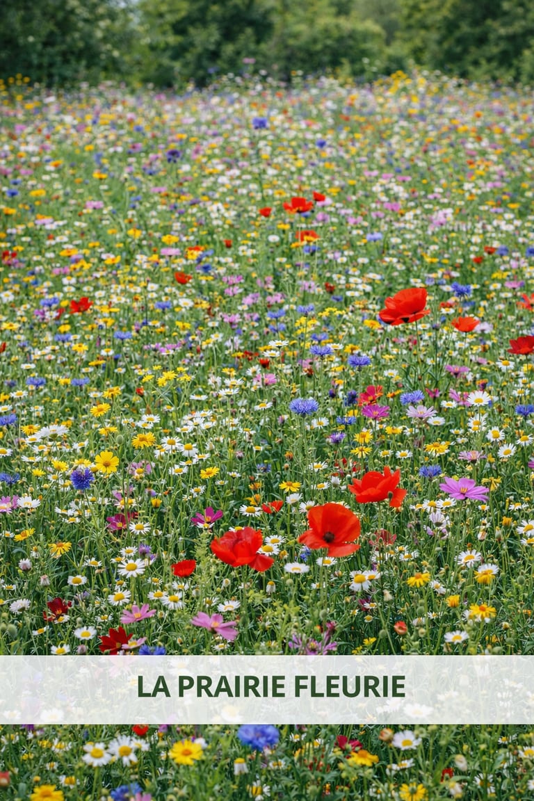 prairie fleurie biodiversite espaces verts lotissement Domaine du Parc Belbeuf