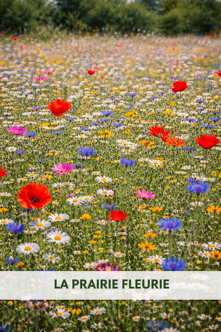 prairie fleurie biodiversite espaces verts lotissement Domaine du Parc Belbeuf