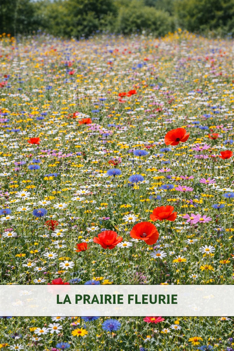 prairie fleurie biodiversite espaces verts lotissement Domaine du Parc Belbeuf