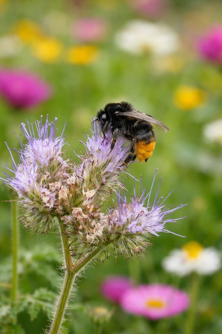 prairie fleurie biodiversite espaces verts lotissement Domaine du Parc Belbeuf