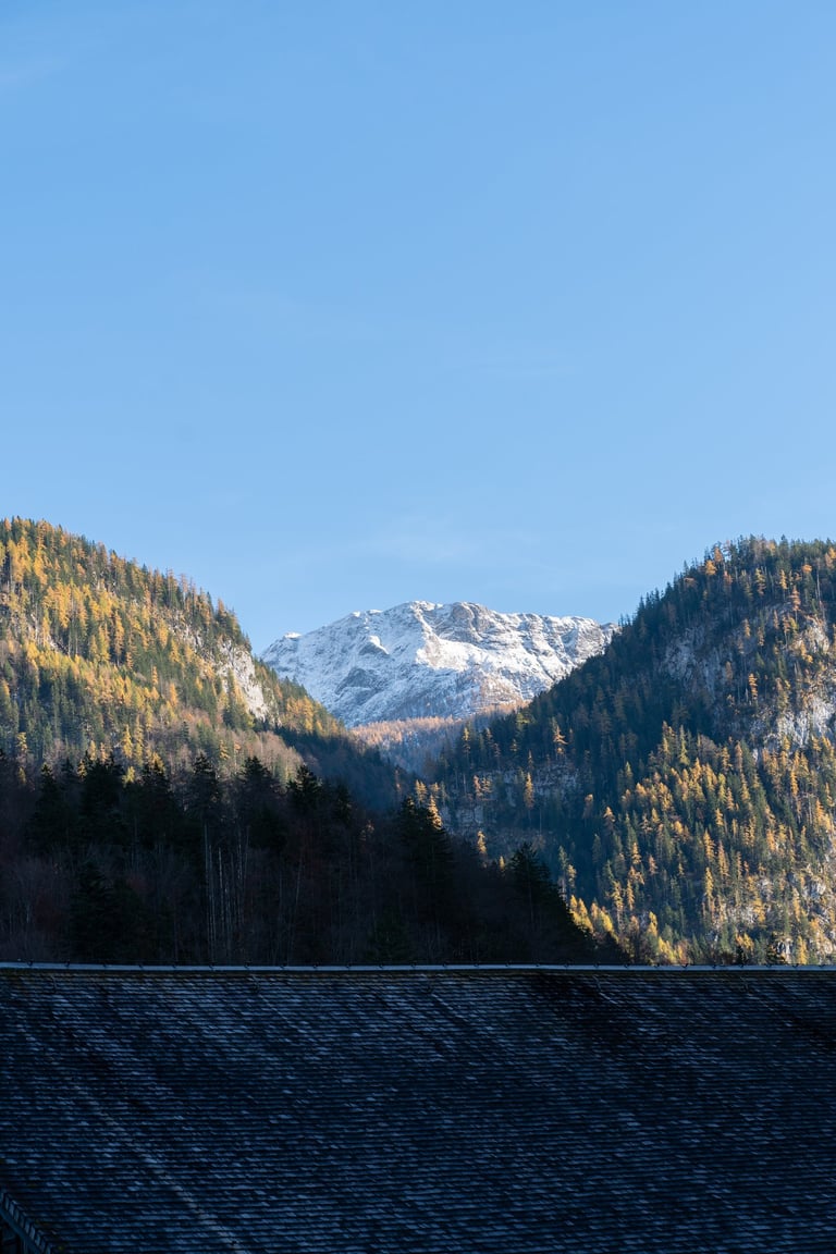 Vuorimaisema luonnossa kirkkaassa säässä