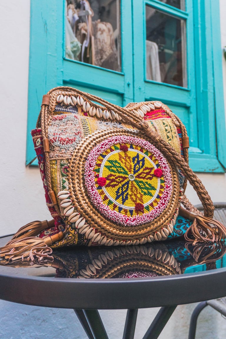 Bolso estilo boho Ibiza Ghaliaria Moda tienda en Dénia