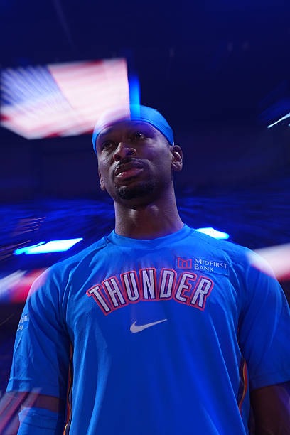 SGA during pre-game of Lakers-Thunder on May 5, 2026