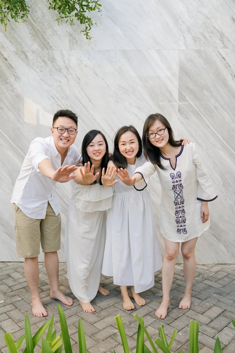 Stefy family casual portrait at Renaissance Uluwatu Bali