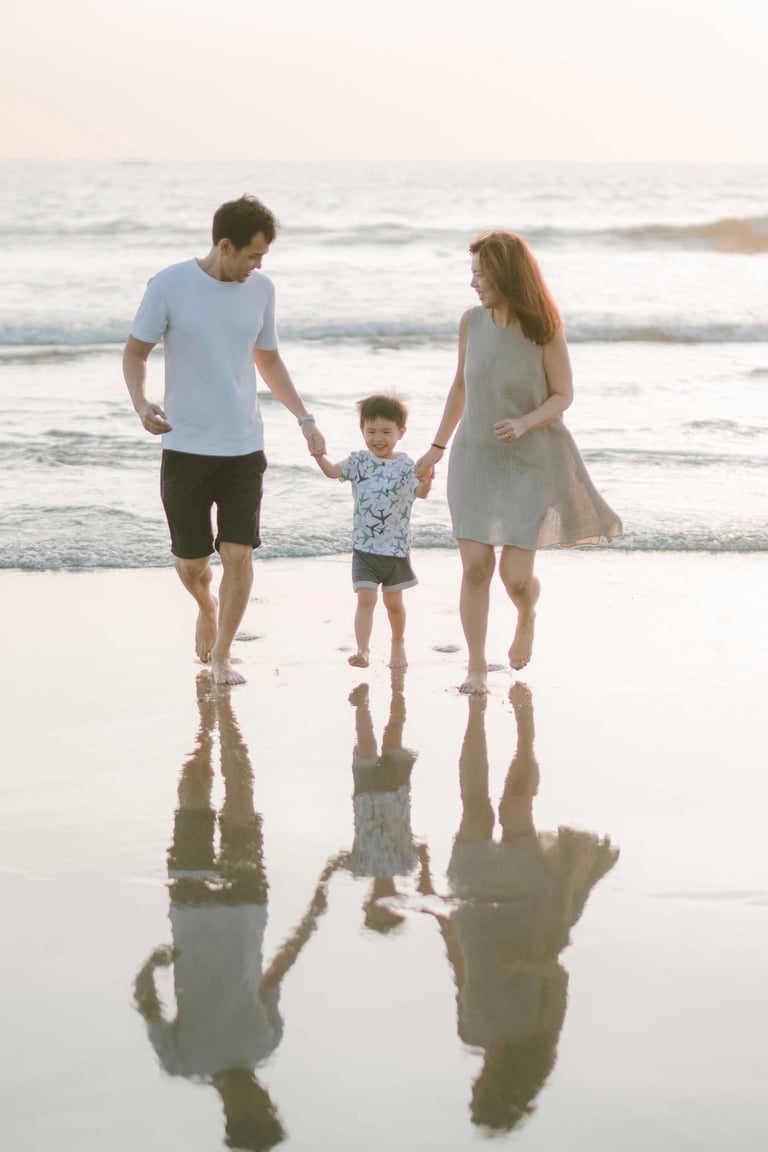 family photography at Petitenget Beach Seminyak Bali