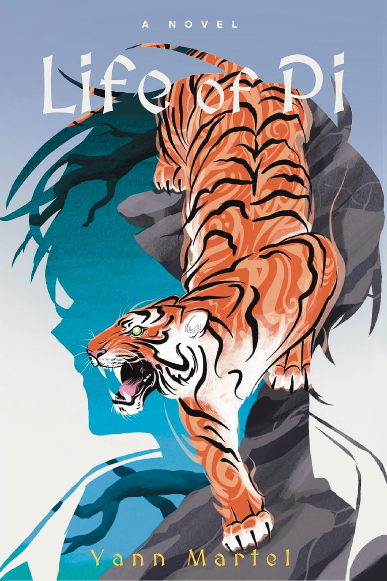 Book cover: A life of Pi, A boy and tiger 