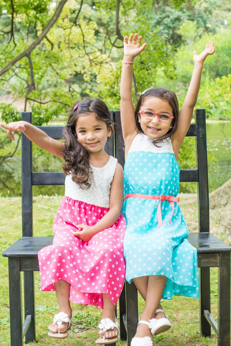 Two happy young girls
