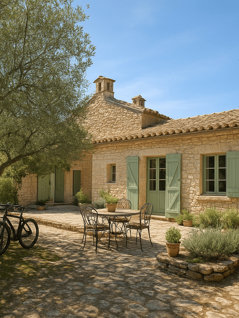 maison provençale et pierres sèches