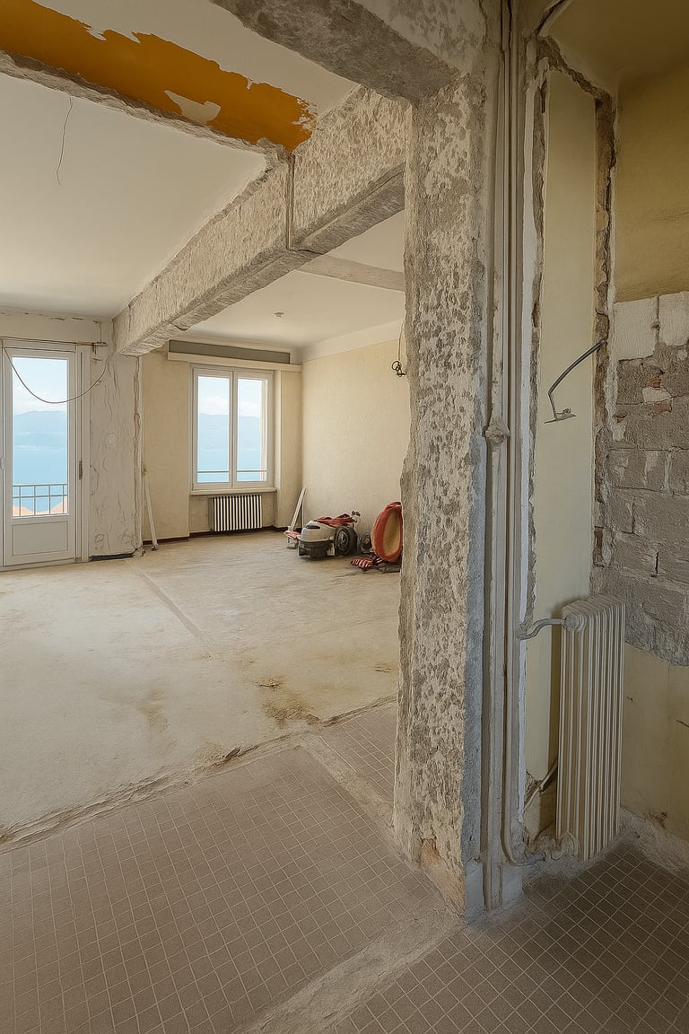 poutres et poteaux en béton