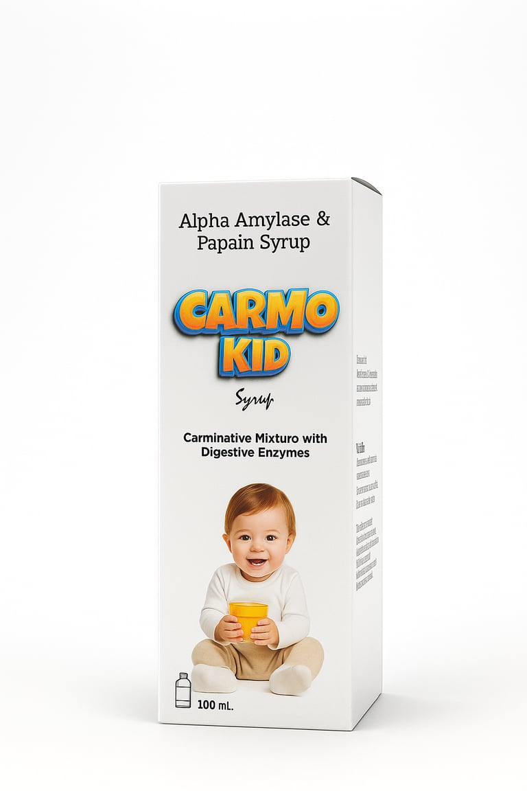 CarmoKid Syrup. Digestive enzyme for children by Strio Healthcare