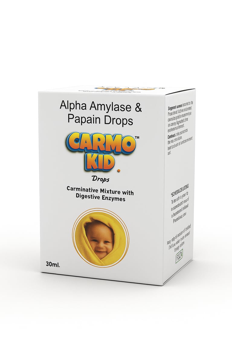 CarmoKid Drops, Digestive enzyme drops for babies by Strio Healthcare