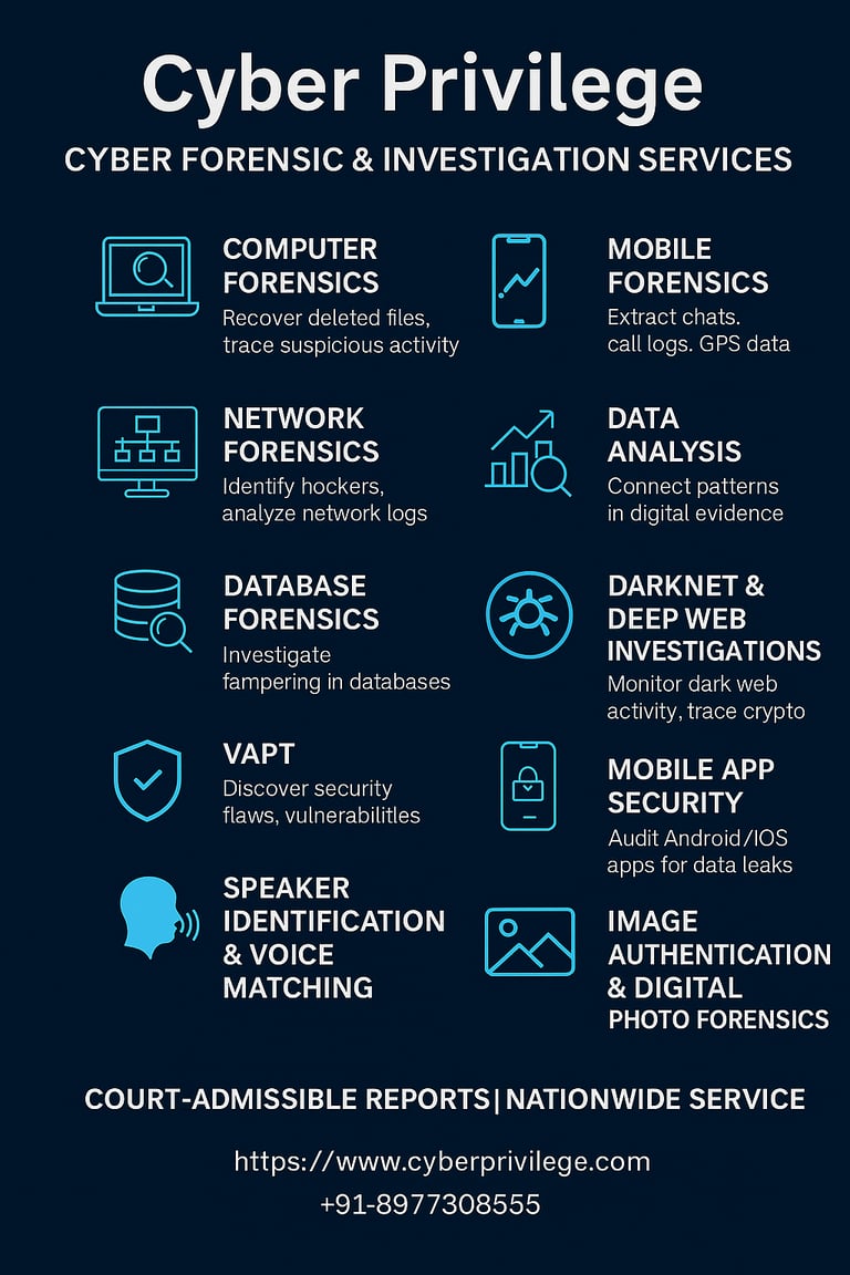Leading Cyber Forensic Experts  Court Admissible Evidence 8977308555 cyber privilege No.1 forensic