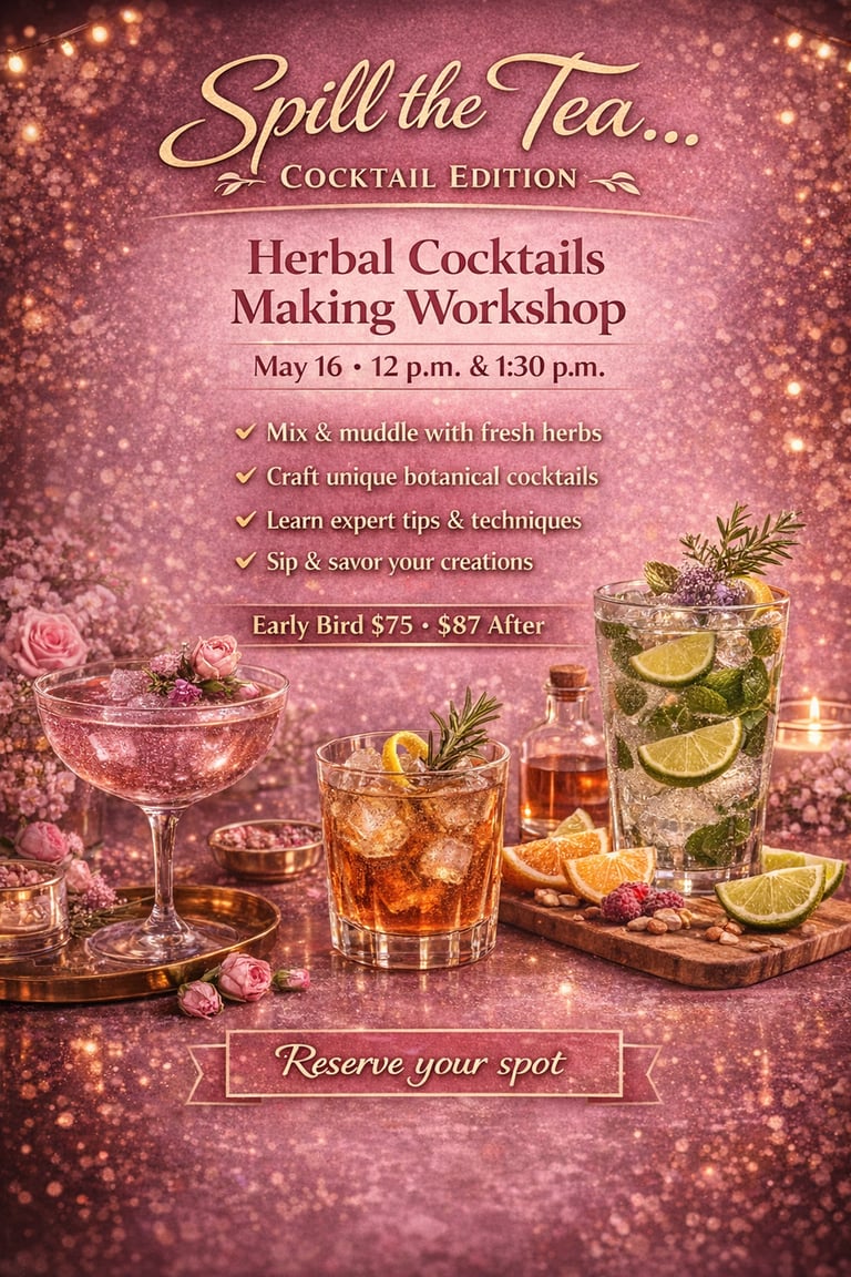 image of options for Herbal cocktails class