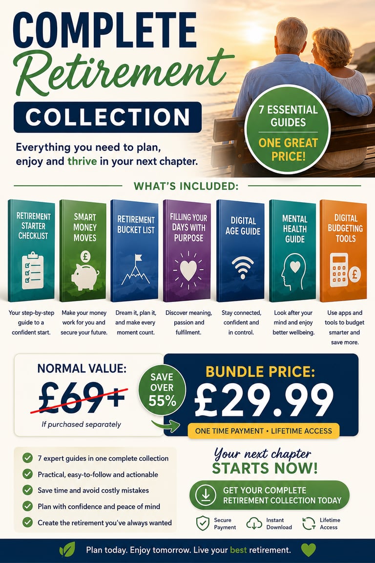 An AI generated image of an advert for the complete retirement collection