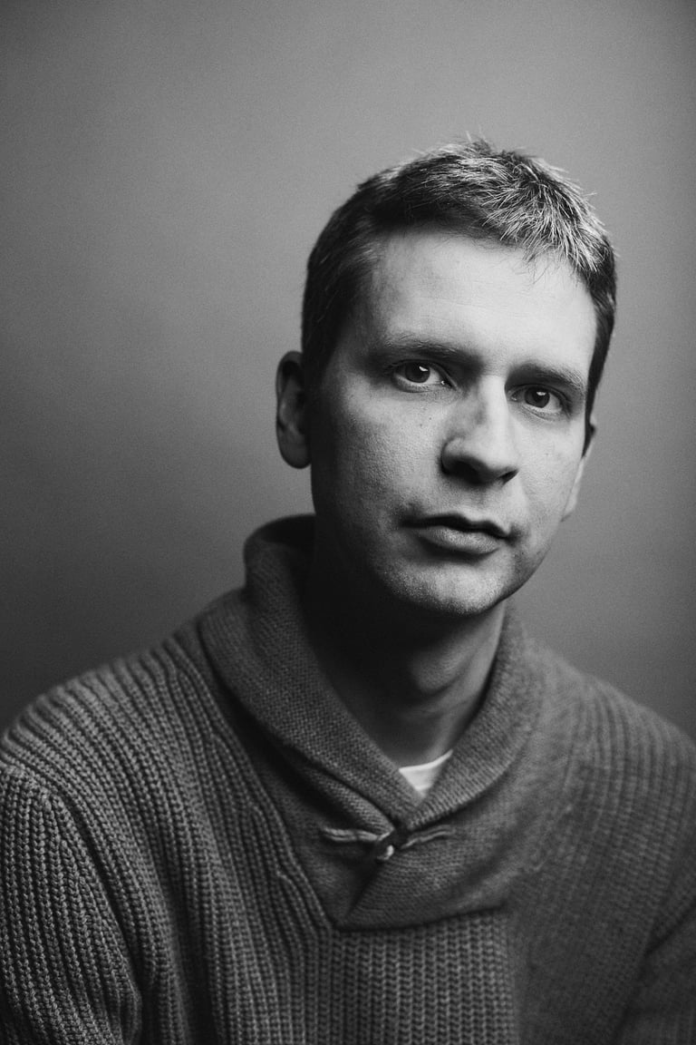 Black and white portrait von Álvaro Del Olmo.