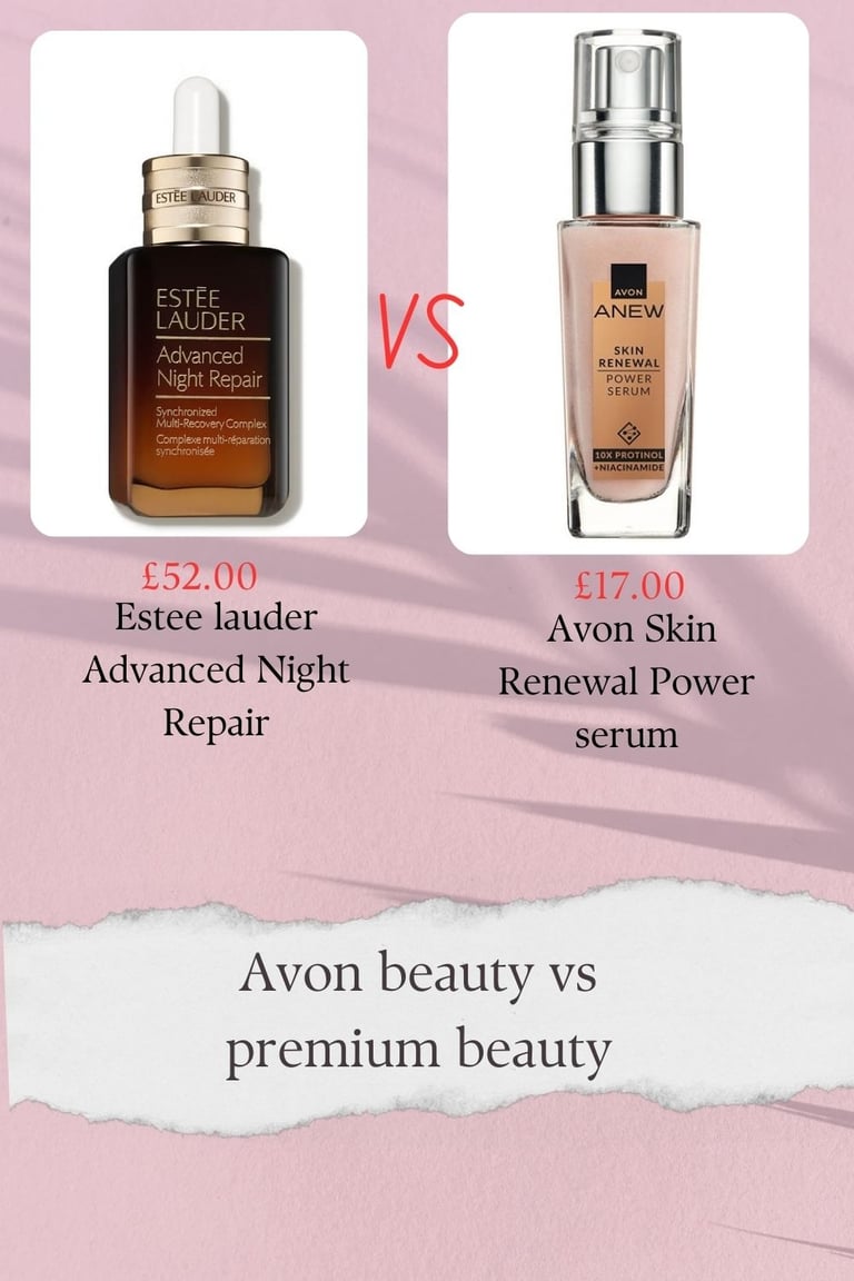 Avon skincare vs premium skincare