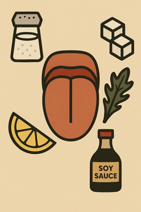 The 5 flavors detected by the tongue