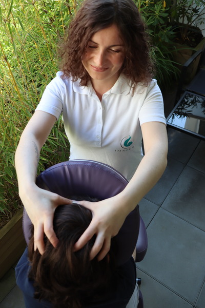 Massage tête, cuir chevelu, Imazen