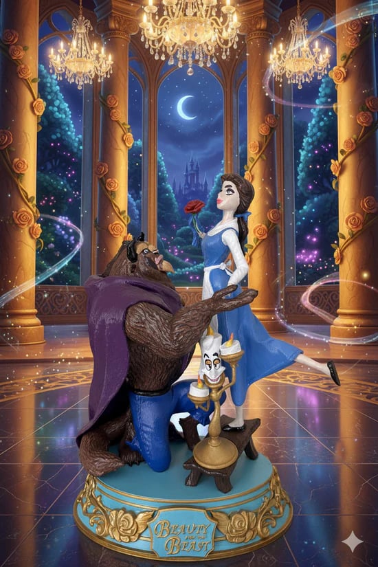 Disney's Beauty and the beast figurine with Lumiere