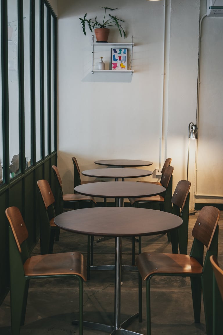Cozy cafe seatings at apt.coffee in Batam