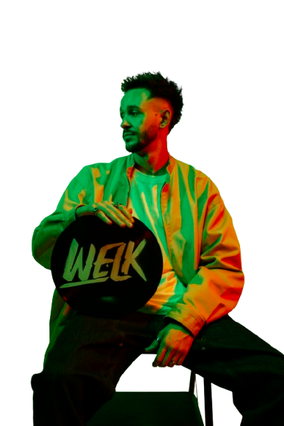 homem com disco de dj, dj welk