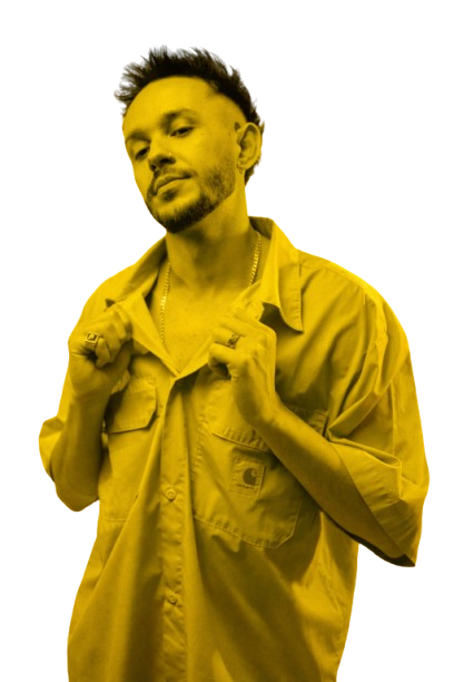 homem com a mao na blusa, dj welk