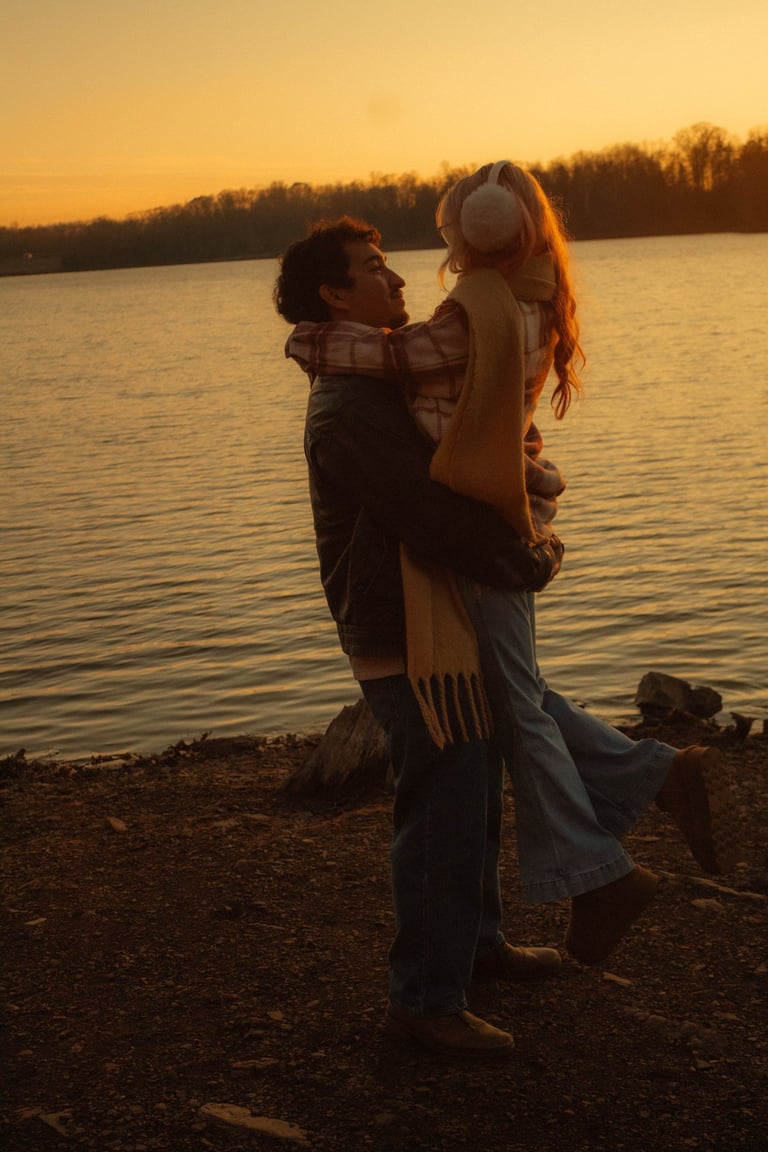 cinematic couples session at crockett park in northern virginia, DMV