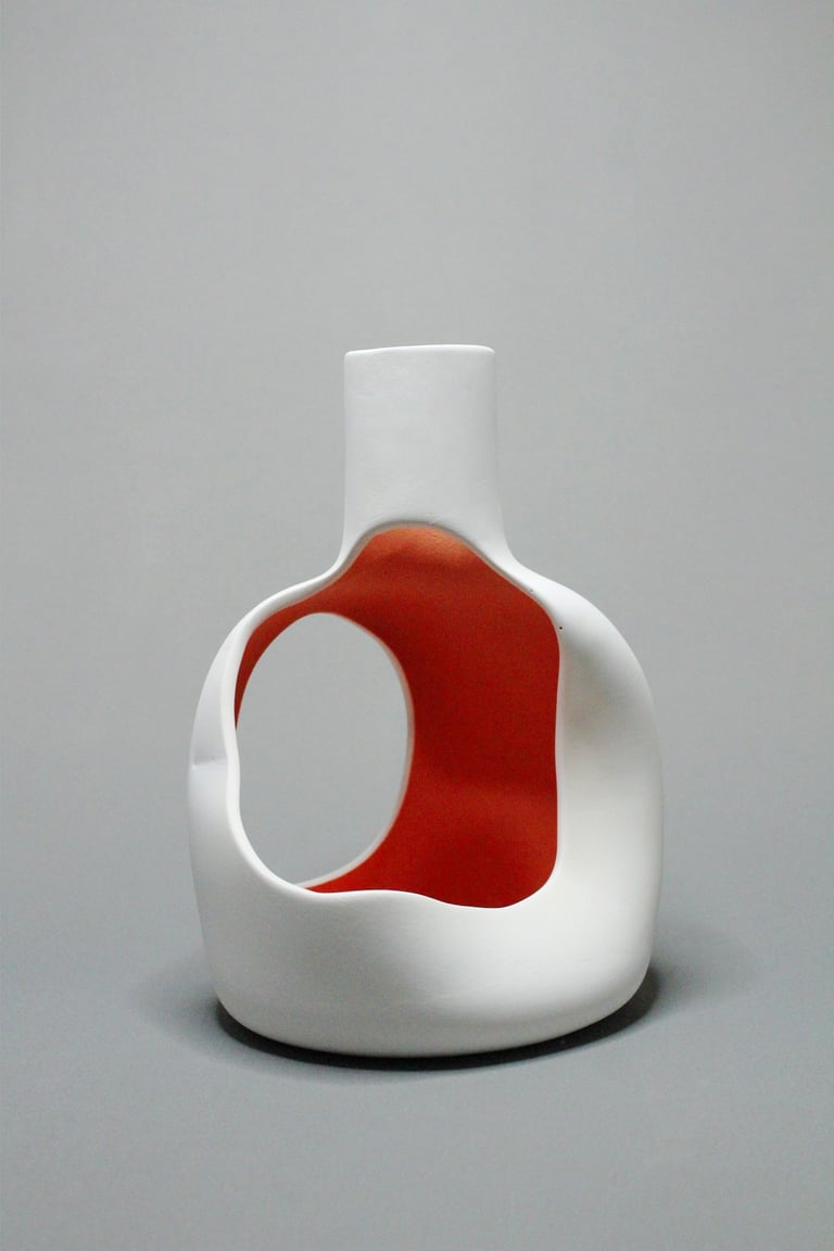"Onoma" Bicolore blanche et orange, d'Anthony Bortoluzzi