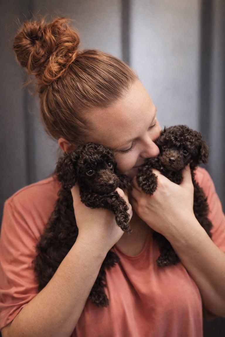 Chiots caniche de l'élevage des rives de riss
