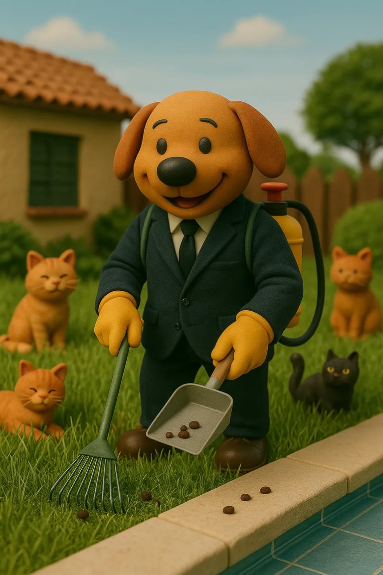 Service LVSC de nettoyage des zones extérieures fréquentées par les chats