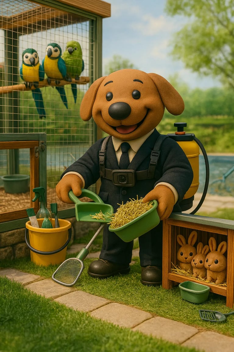 Service LVSC pour nettoyage et soin de l’environnement des nouveaux animaux de compagnie